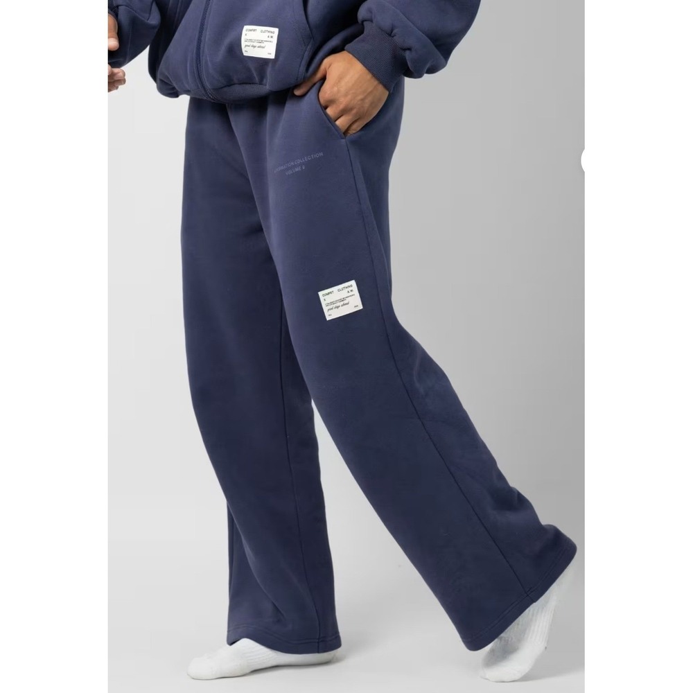 Comfrt Affirmation Collection Volume 2 Wide Leg Fleece Sweatpants Mens 3XL Blue